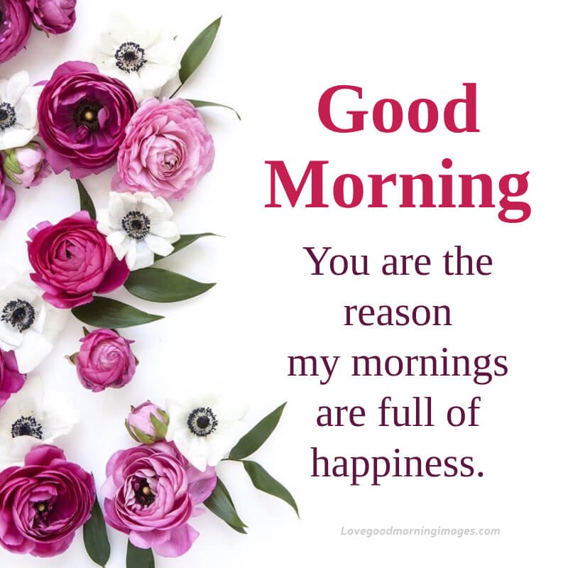 You Are The Reason My Mornings Are Full