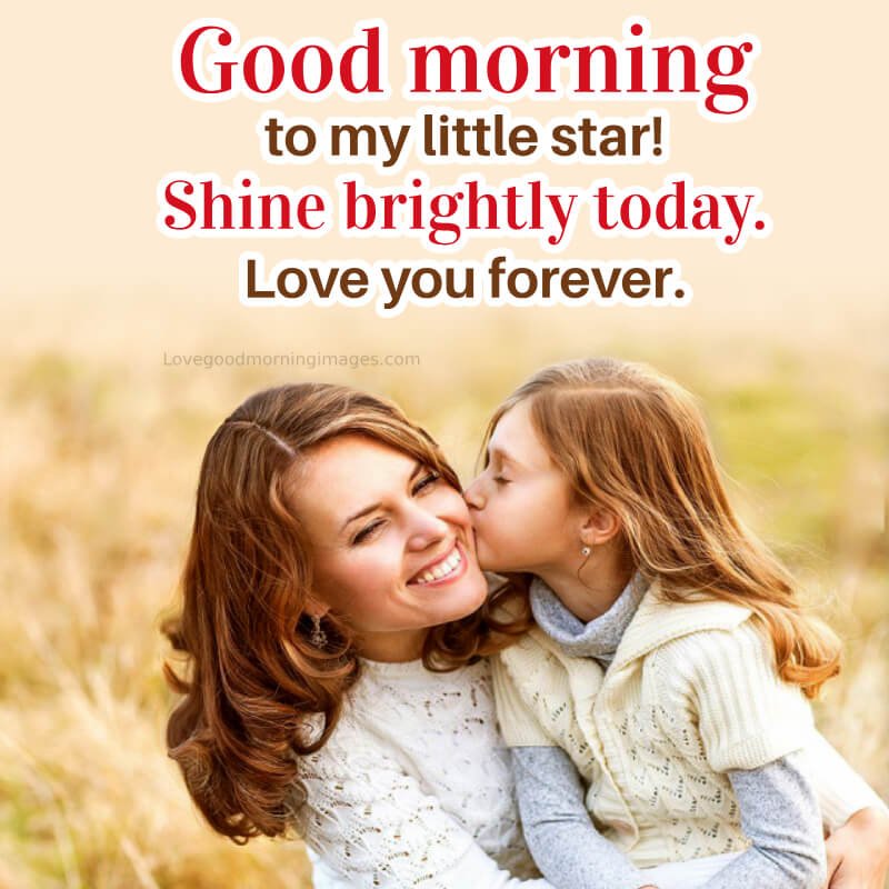 Beautiful Good Morning Daughter Image With Heartfelt Love