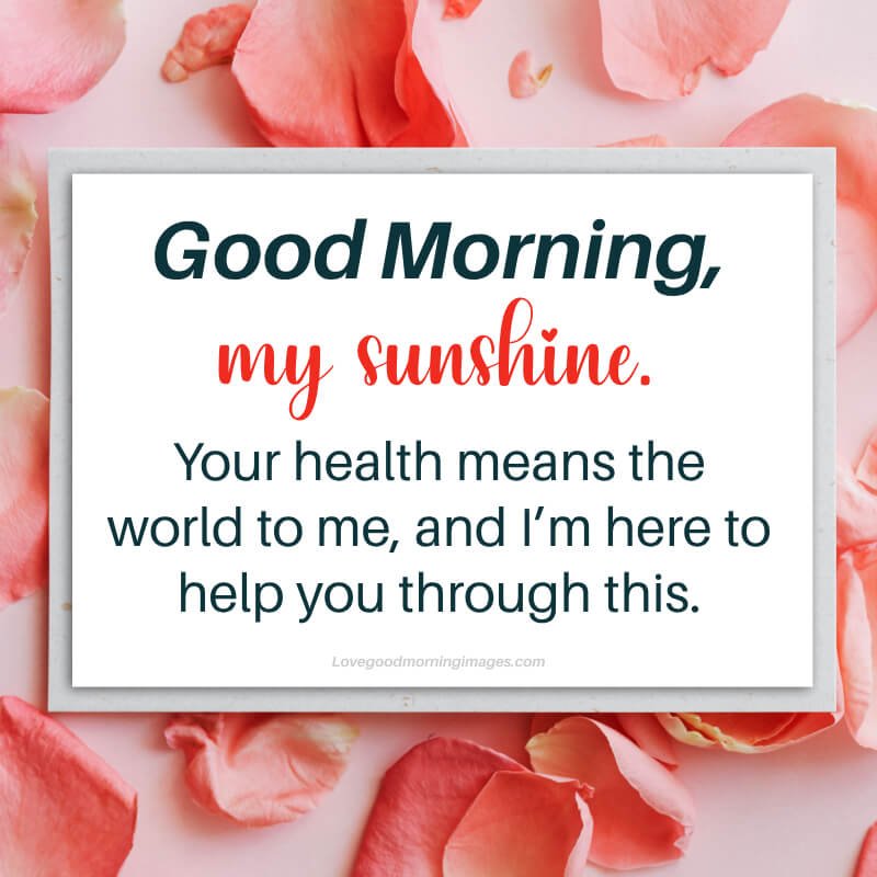 Cute Get Well Soon Good Morning Pictures For Lovers